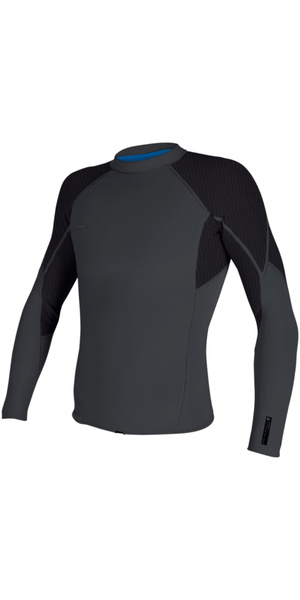 2026 O'Neill Mens Hyperfreak 1.5mm Long Sleeve Top 5288 - Tempered Steel / Graphite